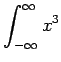 $\displaystyle \int \limits_{-\infty}^{\infty}x^3
$